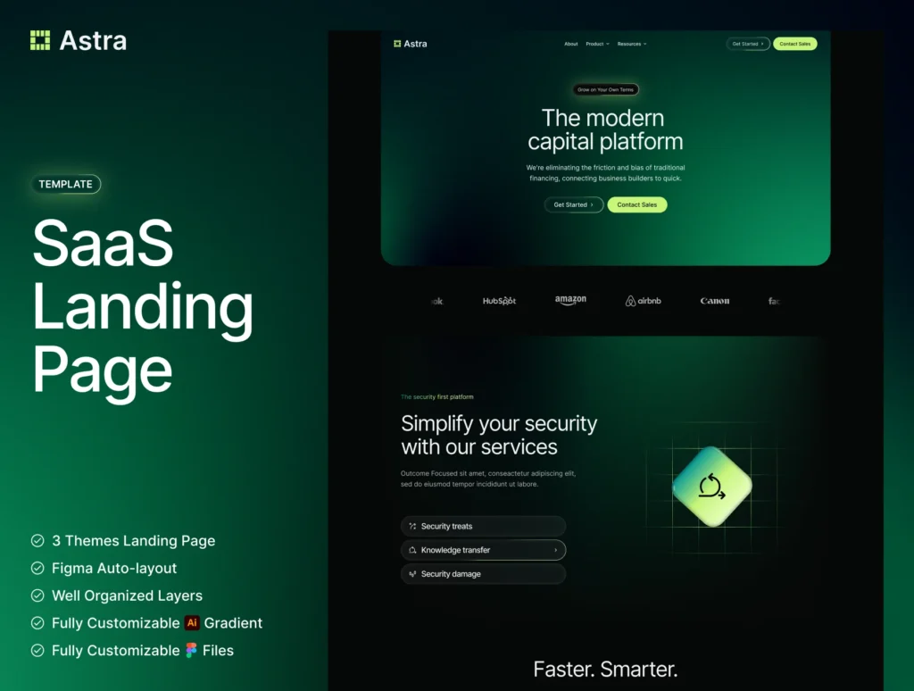 landing page astra