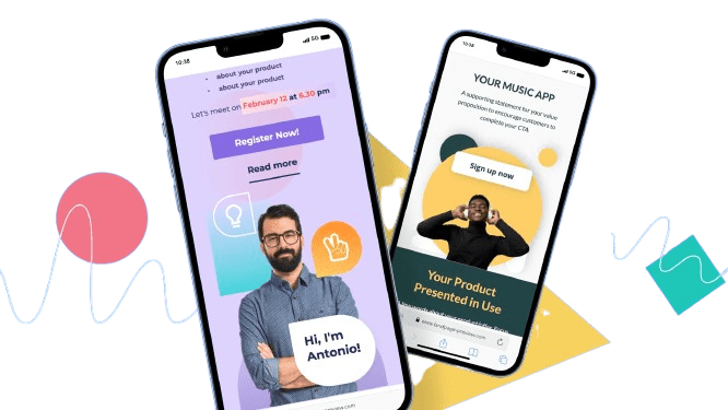 sample landing page image