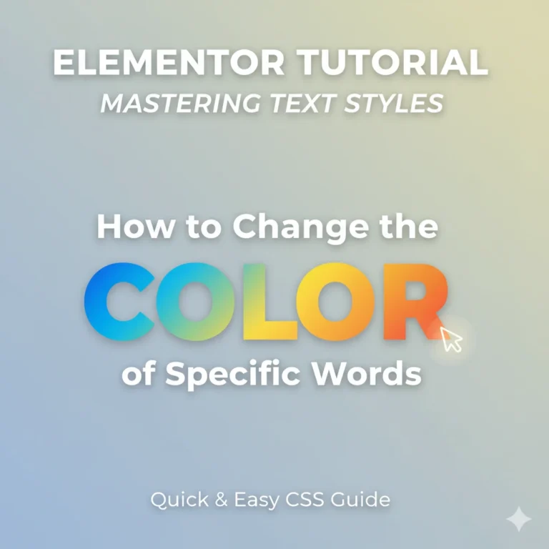 cover image- changing text color in elementor