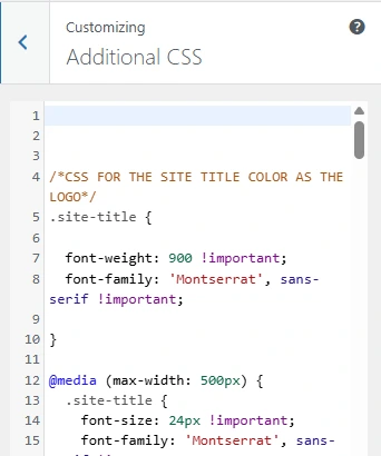 kadence additional css