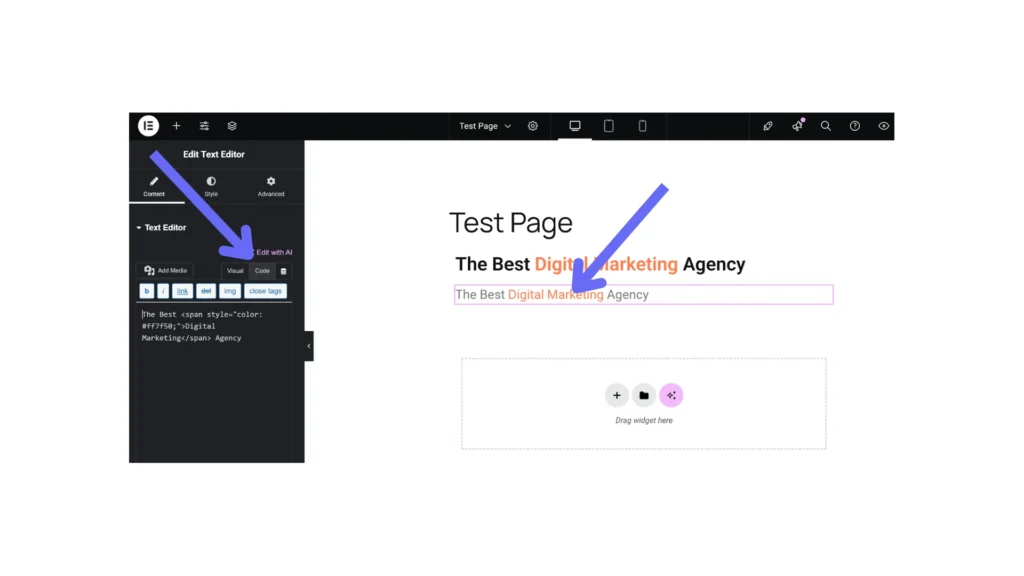 text editor widget